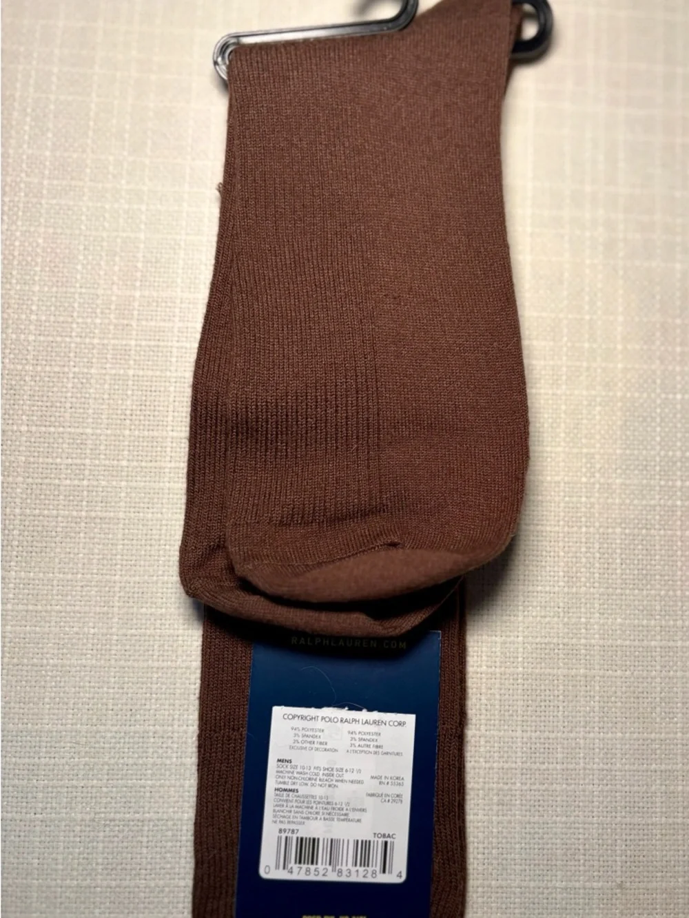 Polo Ralph Lauren Brown Dress Socks Men’s Super Soft Crew Sock NWT Classic 10-13